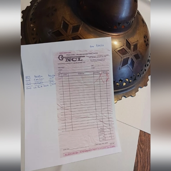 Trump Taj Mahal Casino Ceiling Light Shade! Copy of Receipt and Dead Casino Pics - Picture 7 of 10